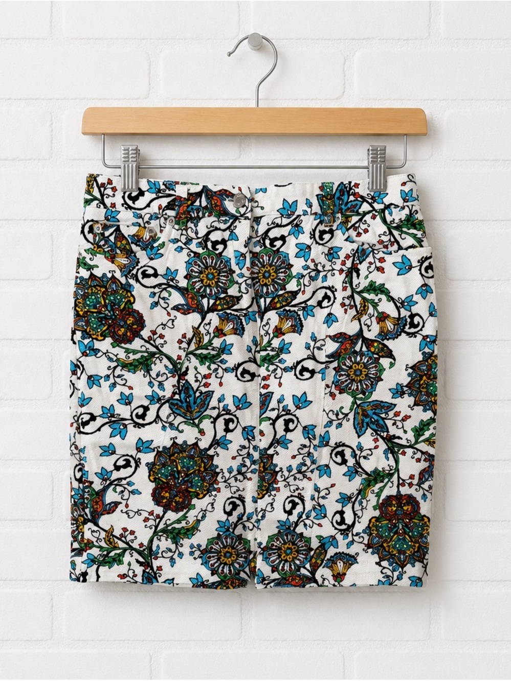 Jones New york Skirt Floral Paisley Print Pencil Skirt